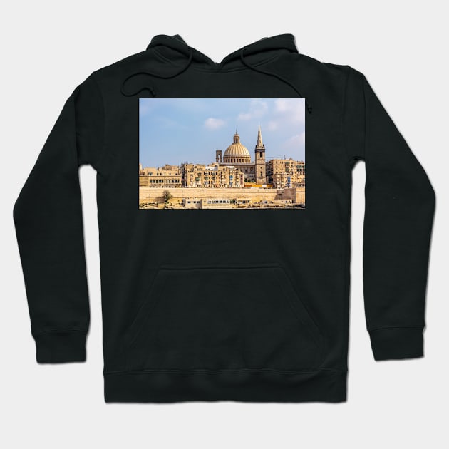 Coastal landscape of Valletta, Malta Hoodie by lena-maximova